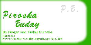 piroska buday business card